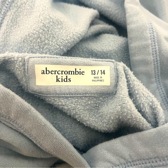 Abercrombie Kids Graphic Unisex Size (13/14) Sweatshirt with Hoodie Blue - Picture 5 of 12
